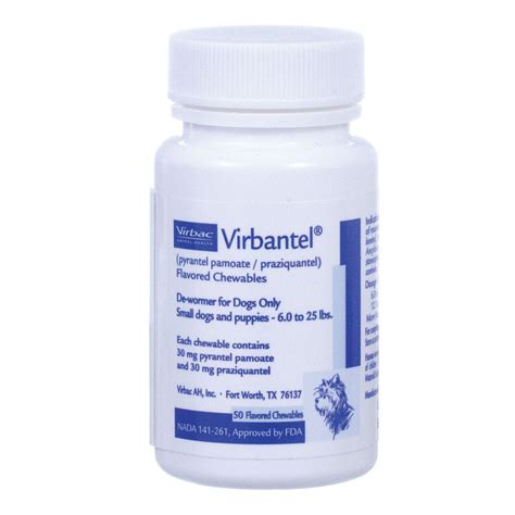 Virbantel 30mg for Small Dogs & puppies (50 tabs) | On Sale ...