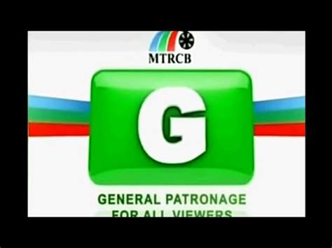 MTRCB G (General) in English (US - United States) -- General Patronage For All Viewers - YouTube