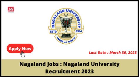 Nagaland Jobs : Nagaland University Recruitment 2023