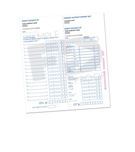 Deposit Slip Customizable Carbonless Template Form | Forms Direct