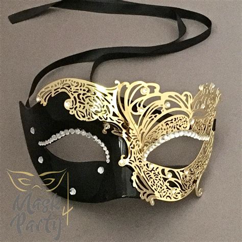 Masquerade - Venetian Filigree Eye - Black/Gold | Mascarada dorada, Joyería de fantasía ...