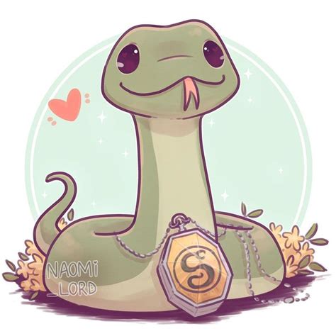 💚 A Danger Noodle with a fancy locket!! 💚 (aka a snake with Slytherin’s locket) Only Ravenclaw ...