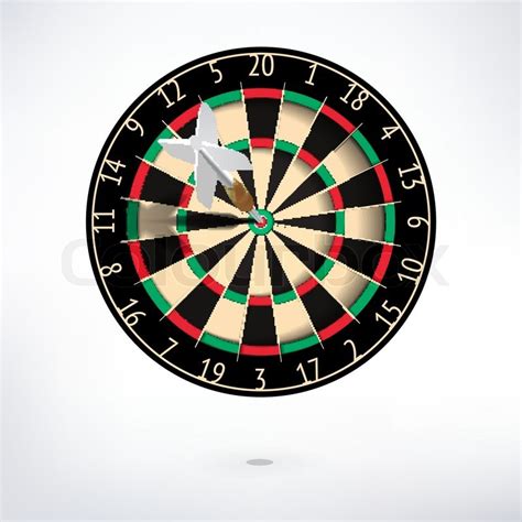 Classic Darts Board with Twenty Black ... | Stock vector | Colourbox