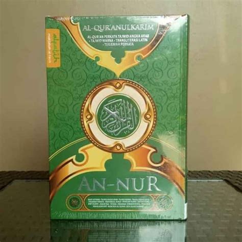 Promo Original Alquran Tajwid An - Nur A4 Terjemah+latin Per Kata Al ...