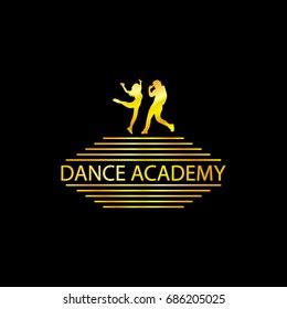 Luxury Golden Dance Academy Logo Stock Vector (Royalty Free) 686205022 | Shutterstock