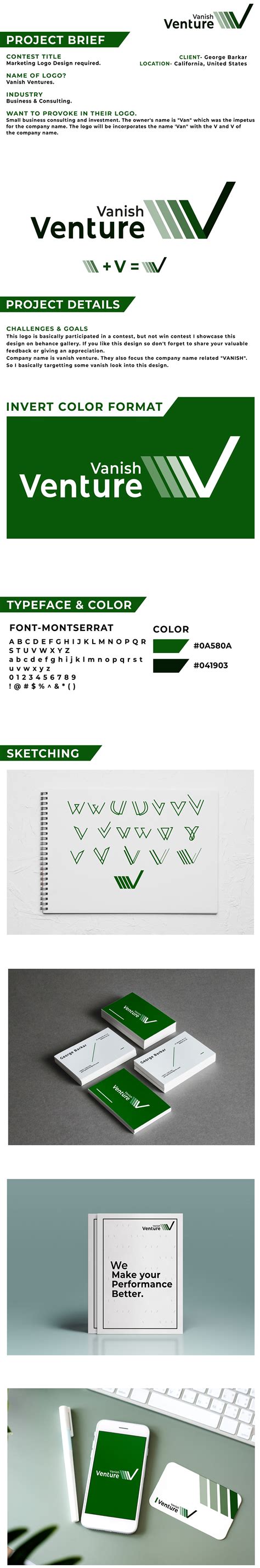 Vanish Venture Logo design on Behance