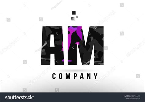 Purple Black Alphabet Letter M Logo Stock Vector (Royalty Free ...