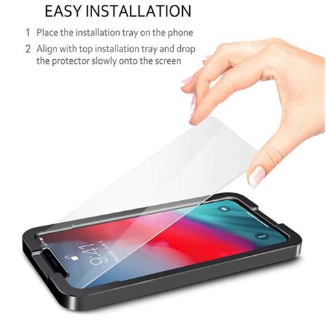 Easy Installation Applicator Frame tempered glass screen protector for iphone 12 x xs xr xs max ...