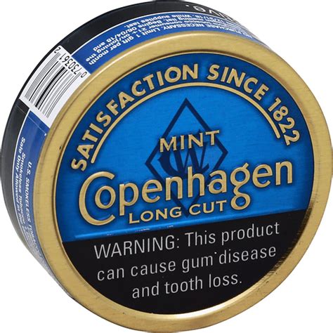 Copenhagen Smokeless Tobacco, Mint, Long Cut | Chewing Tobacco | Market Basket