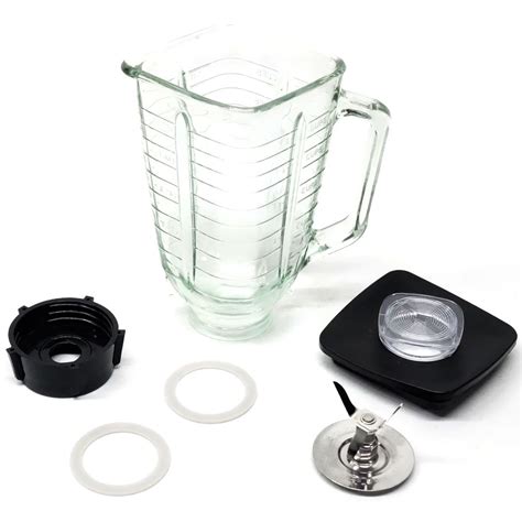 5-Cup Square Top 6-Piece Glass Jar Replacement Set for Oster ...