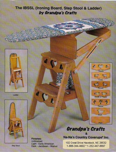 Step Stool Ironing Board Chair Plans - WoodWorking Projects & Plans