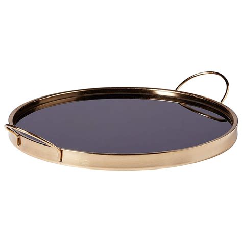 Rivet Contemporary Decorative Round Metal Serving Tray | Amazon Prime ...