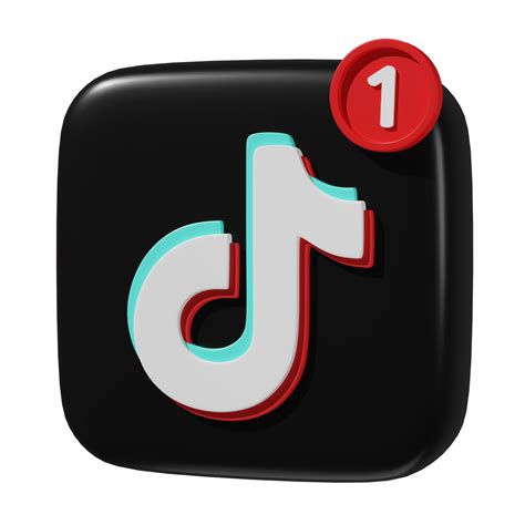 3d prestar, Tik Tok logo icono con nuevo notificación aislado en ...