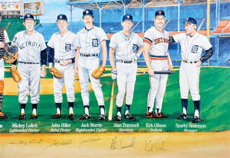 Lot Detail - Detroit Tigers "All-Time Team" Team-Signed Framed Limited-Edition Lithograph plus ...