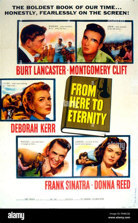 "From Here to Eternity" Poster (1953) Columbia Pictures Burt Lancaster, Montgomery Clift, Frank ...