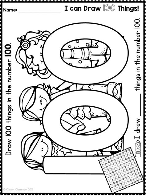 Free 100th day of school printable | 100th day of school crafts, 100 ...