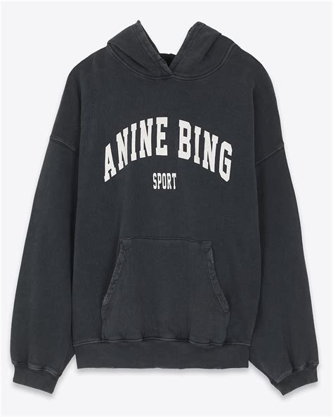 Anine Bing Harvey Sweatshirt – Washed Black