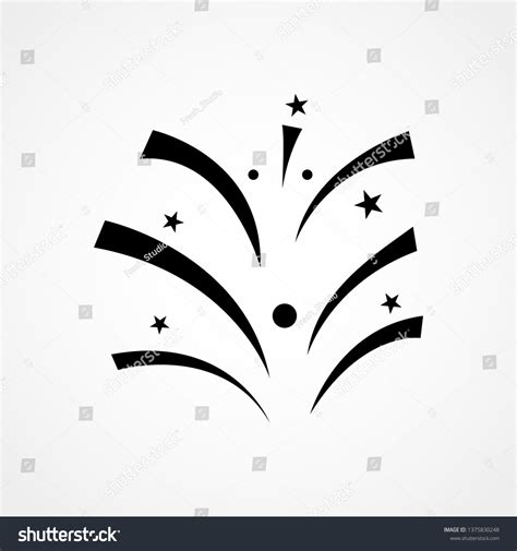 Fireworks Silhouette Icon Vector Illustration Stock Vector (Royalty Free) 1375830248 | Shutterstock