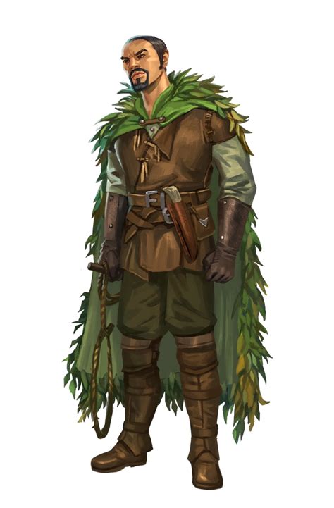 Male Human Ranger Druid Hunter - Pathfinder PFRPG DND D&D 3.5 5E 5th ed d20 fantasy Heroic ...