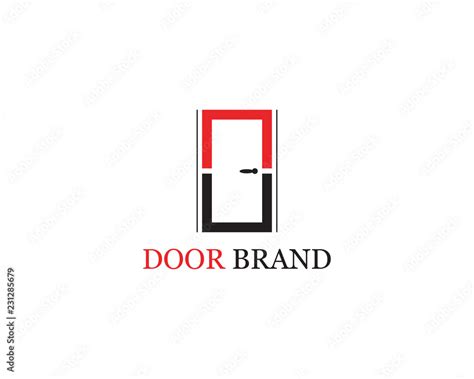 door vector logo template illustration Stock Vector | Adobe Stock