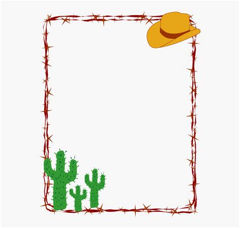 Clip Art Western Border Clipart Kid - Cowboy Border, HD Png Download ...