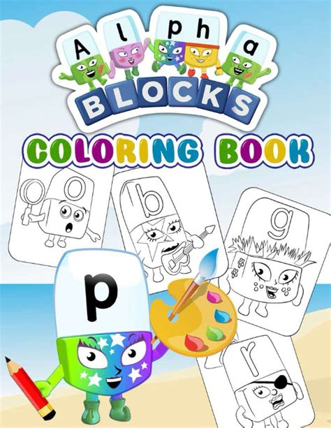 Buy Alphablocks Coloring Book: Coloring A-Z character of Alphablocks series, High Quality ...