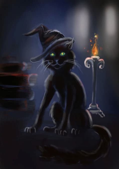 ArtStation - Halloween Cat in the hat | Artworks