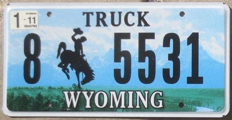 2011 Wyoming truck exc- | Automobile License Plate Store: Collectible ...