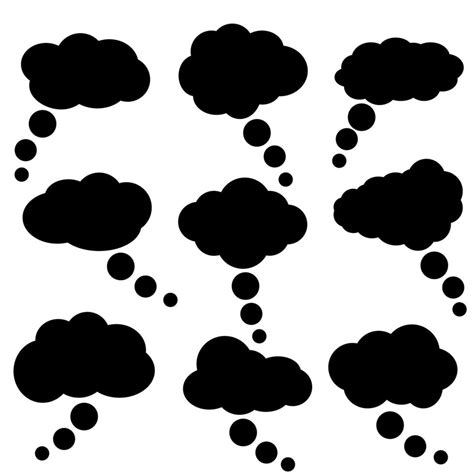 Cloud speech bubbles vector icons. collection. Cloud speech bubbles Vector illustration set ...