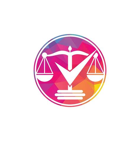 Law firm vector logo design. Law scale with check sign icon vector design. 13062912 Vector Art ...