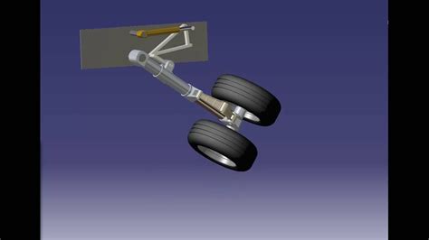 Landing Gear - Four bar retraction mechanism | Landing gear, Gears ...