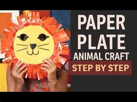 How to make Lion Paper Plate PARTY MASKS - "Paper Art and Craft Ideas ...