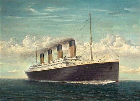 An oil painting of the Titanic at sea. Wonder what it was like to be aboard.... | Titanic ...