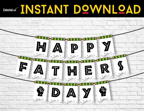 Happy Father's Day Banner Printable - Printable Word Searches