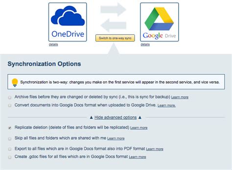 How to sync OneDrive and Google Drive – cloudHQ Support