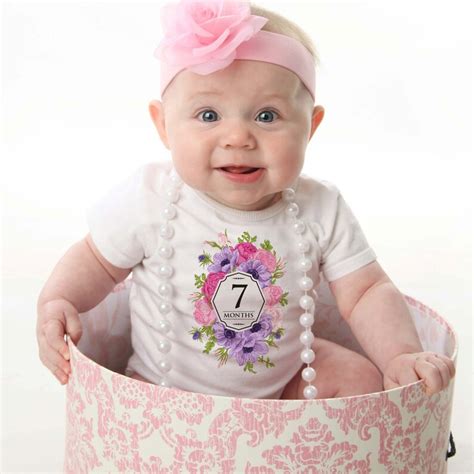 Beautiful Pink and Purple Flower Monthly Baby Onesies 12 - Etsy