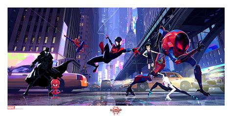 INSIDE THE ROCK POSTER FRAME BLOG: Spider-Man Into The Spider-Verse Concept Art Prints Release