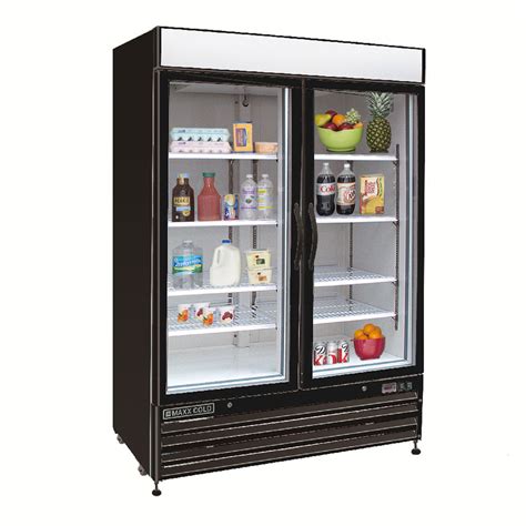 MAXX Cold MXM2-48RB Double Glass Door Refrigerator, Hinged