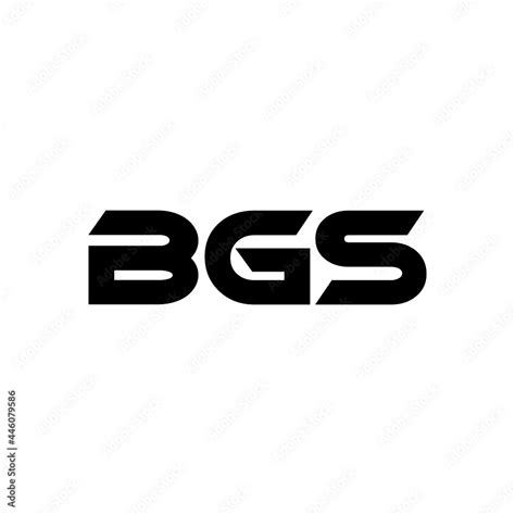 BGS letter logo design with white background in illustrator, vector logo modern alphabet font ...