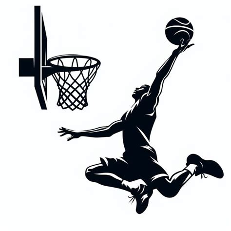 Finger Roll Layup Silhouette: Basketball Player in Action | AI Art ...