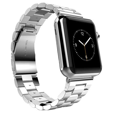 Steel Link Bracelet for Apple Watch 42mm / 44mm / 45mm (Silver)