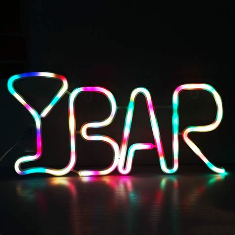 LED Neon Light Up Bar Signs with Lights, Bar Neon Light and Signs ...