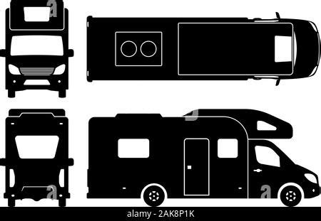 RV Camper Silhouette Set Stock Vector Image & Art - Alamy