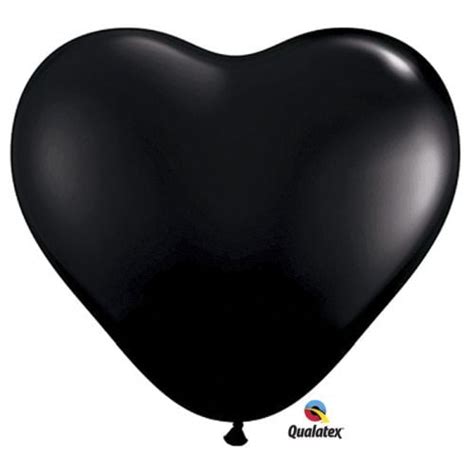 Burton & Burton 6" Onyx Black Heart Shape Balloons, 100 Pack - Walmart.com