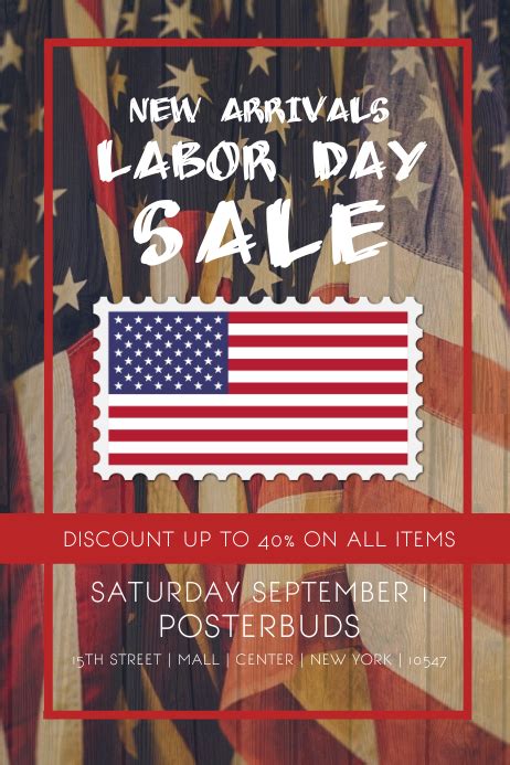 Labor Day Sale Poster Template | PosterMyWall