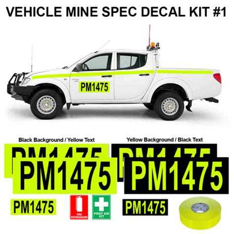 Vehicle Mine Spec Decal Kit #1 - Southern Cross Industrial Group