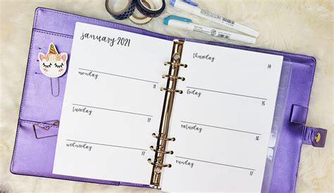 A5 Planner Inserts for 2021-2022 - Planning Inspired