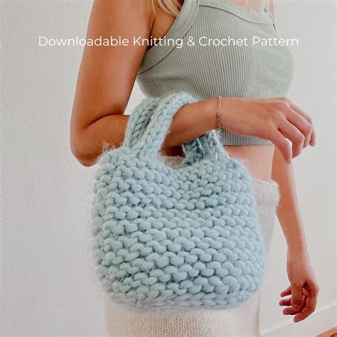 PDF Knitting / Crochet Pattern: Sooho's Chunky Knit Bag - Etsy