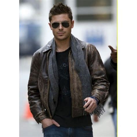 Zac Efron Classic Vintage Celebrity Leather Jacket http://www.stinsonleathers.com/product/zac ...