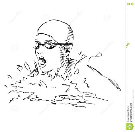 Discover 81+ swimming sketch images - seven.edu.vn